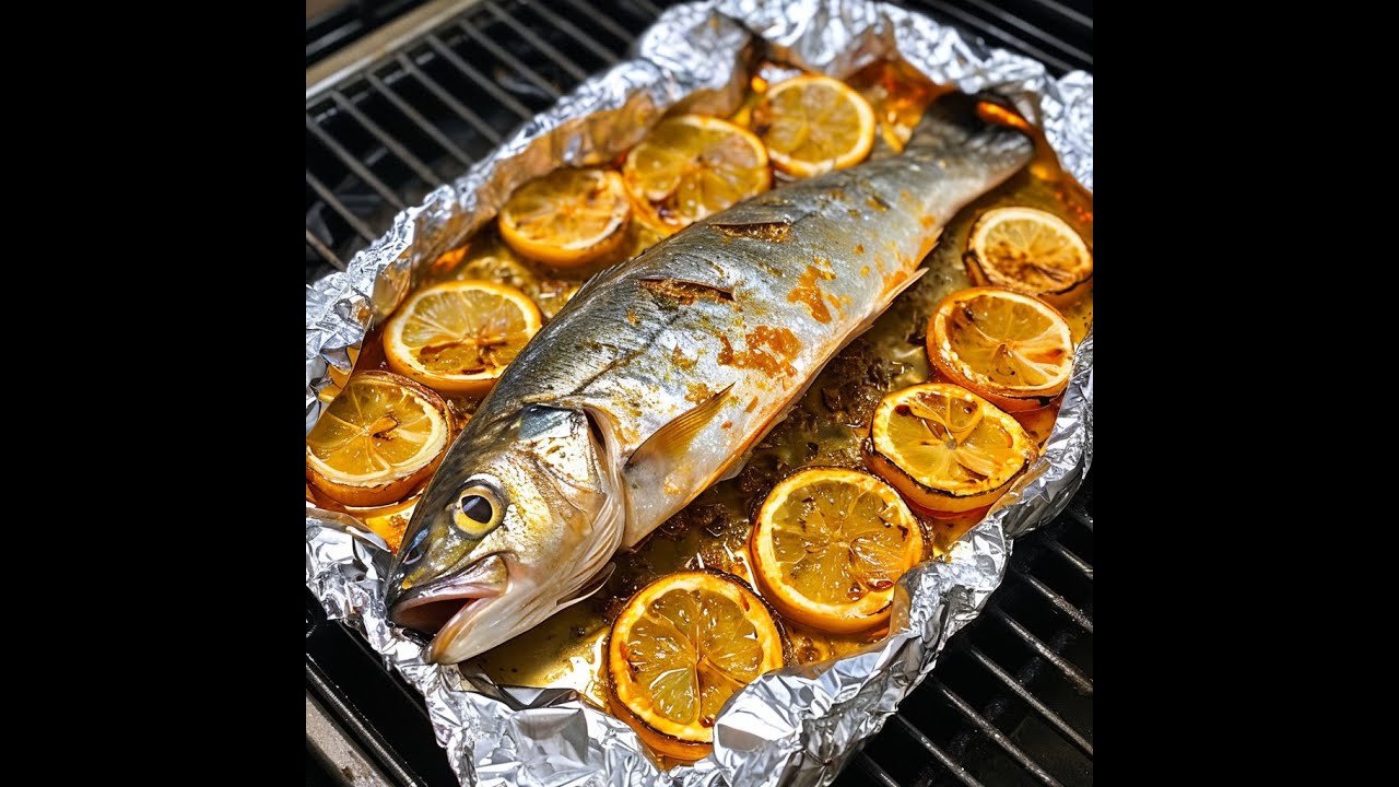 Запеченный Луфарь в фольге #travel #кулинария #kitchen #fishing #fish #рецепт #как #вкусно
