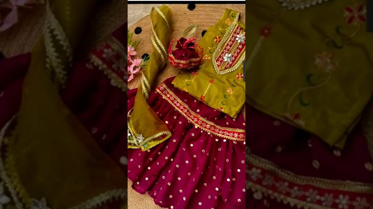 Pakistani kids suit design ideas for girls fashion trends #fashiontrends #eidcollection