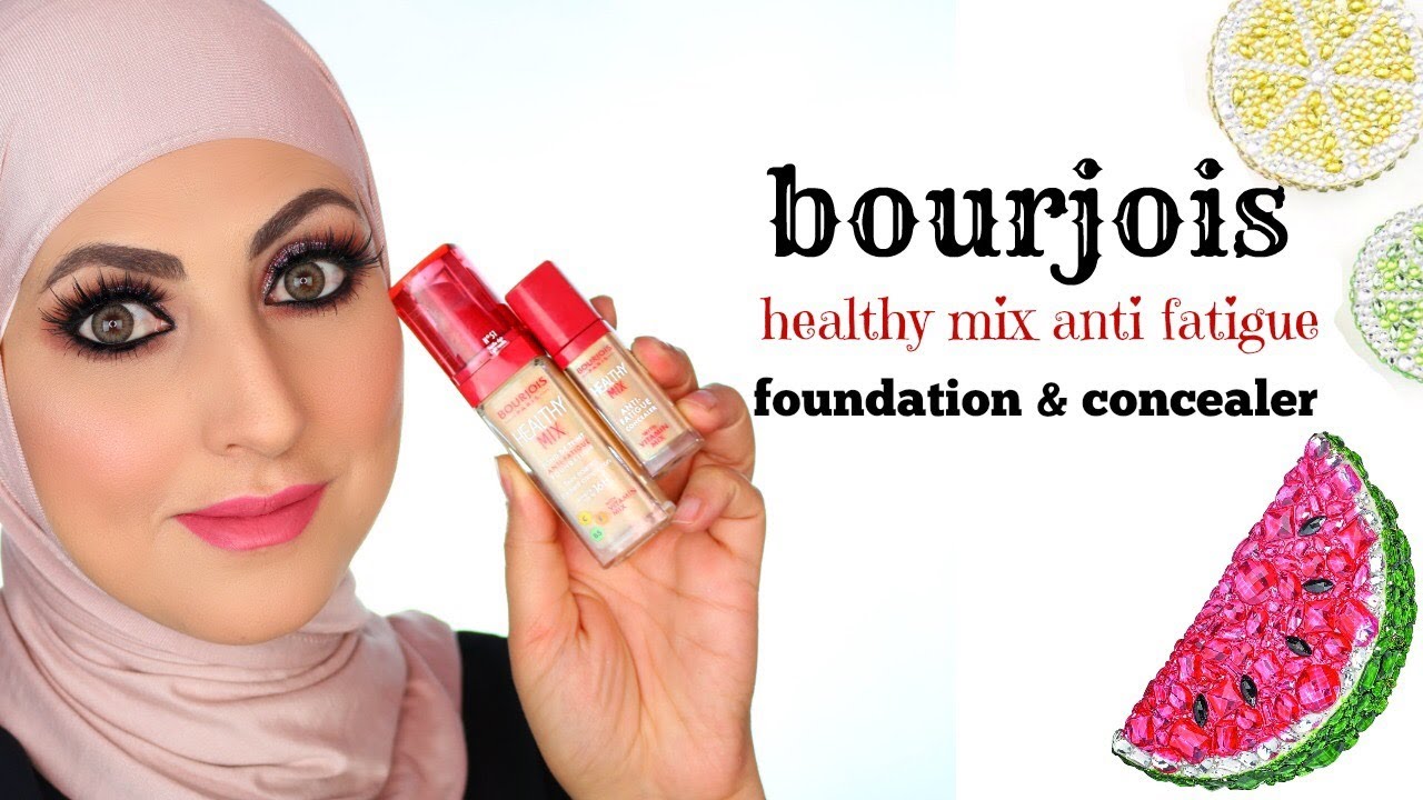 ريفيو فاونديشن بورجوا هيلثي مكس bourjois healthy mix anti fatigue foundation & concealer
