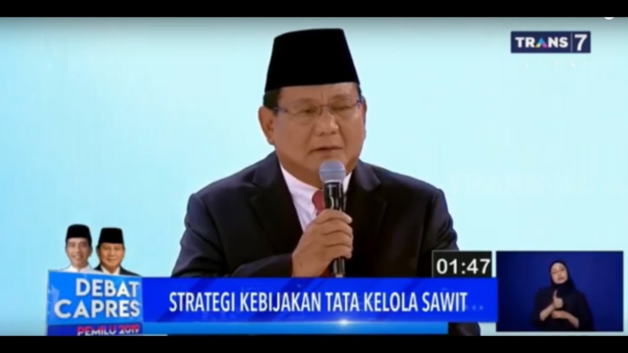 Strategi Prabowo Untuk Memperbaiki Tata Kelola Sawit | DEBAT CAPRES KEDUA PILPRES 2019