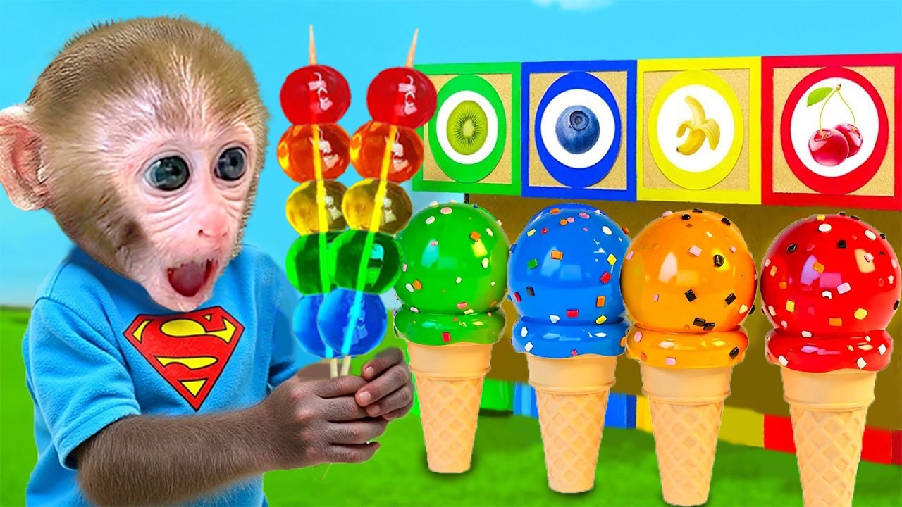 Bebé Mono GoGo Cuida Al Patito Bebé Y Se Baña En Una Lluvia De Palomitas! - Gogo ESP