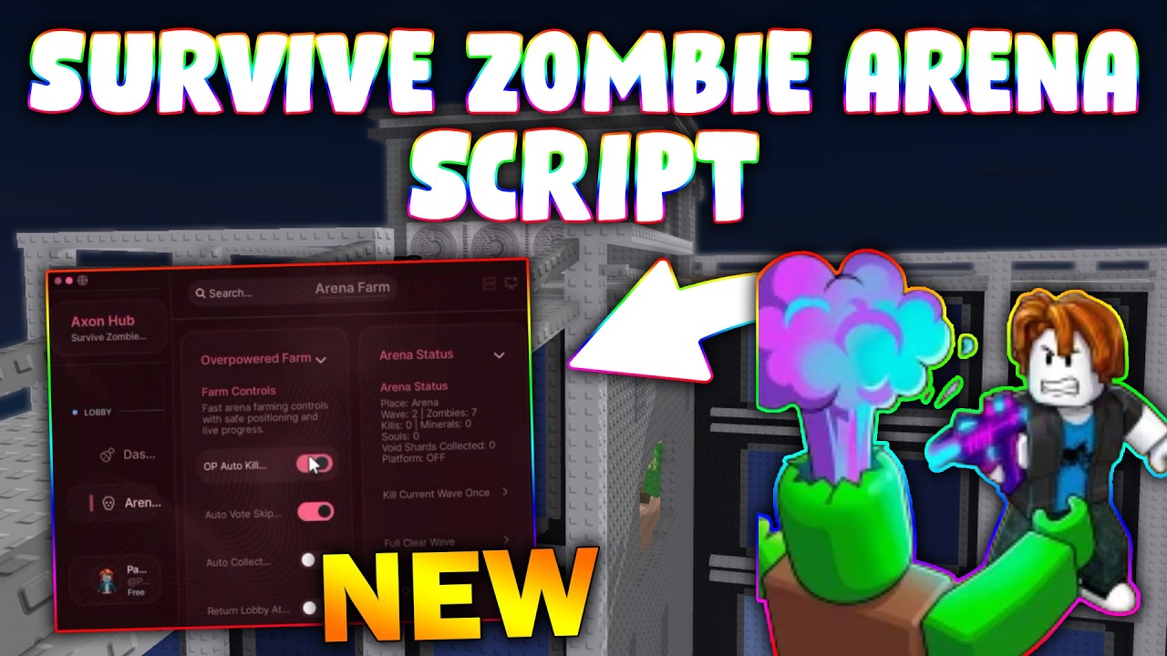 *НОВЫЙ* Скрипт для Survive Zombie Arena (PASTEBIN 2026) (KILL AURA, SAFE ZONE, AUTO UPGRADE, AUTO...