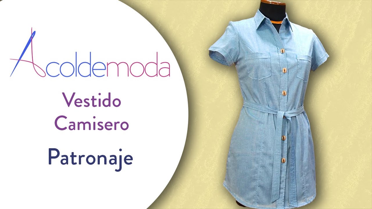 Cómo hacer el patrón de un VESTIDO CAMISERO - DIY- Paso a Paso