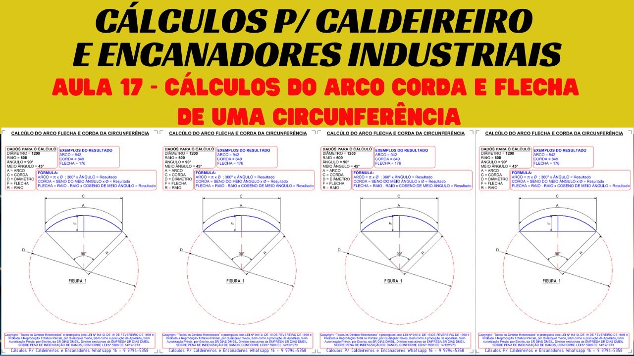 AULA 17 |  Aprenda como calcular o arco, corda e flecha de uma circunferência