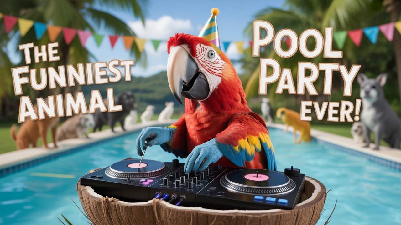 The Funniest Animal Pool Party Ever!