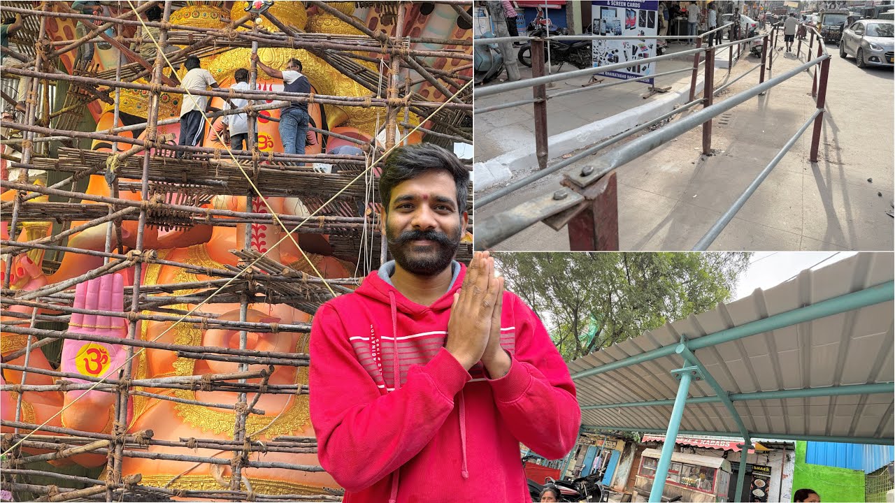 Khairatabad Ganesh Festival arrangements Getting Ready | Khairatabad Ganesh making 2025
