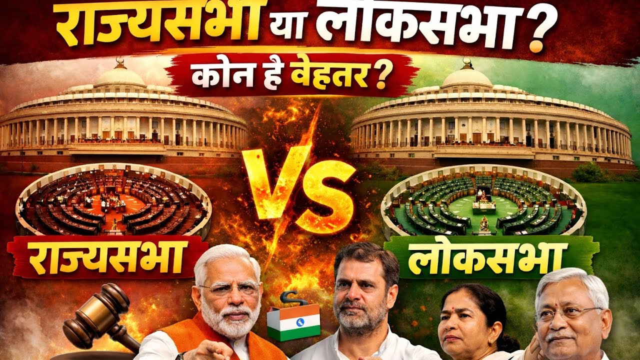 राज्यसभा और लोकसभा में क्या अंतर है? | Rajya Sabha vs Lok Sabh #education #currentaffairs #loksabha 