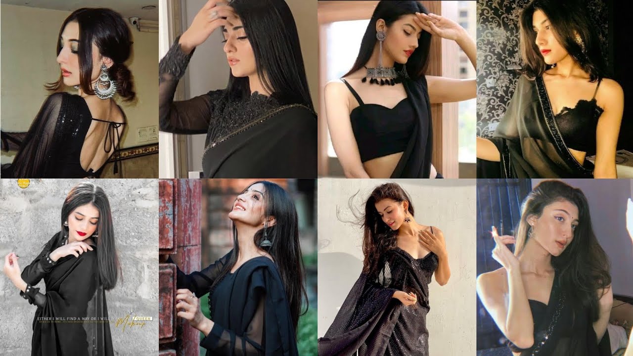 Black saree photography ideas | Black saree poses | Black saree dpz for whatsapp, facebook & insta