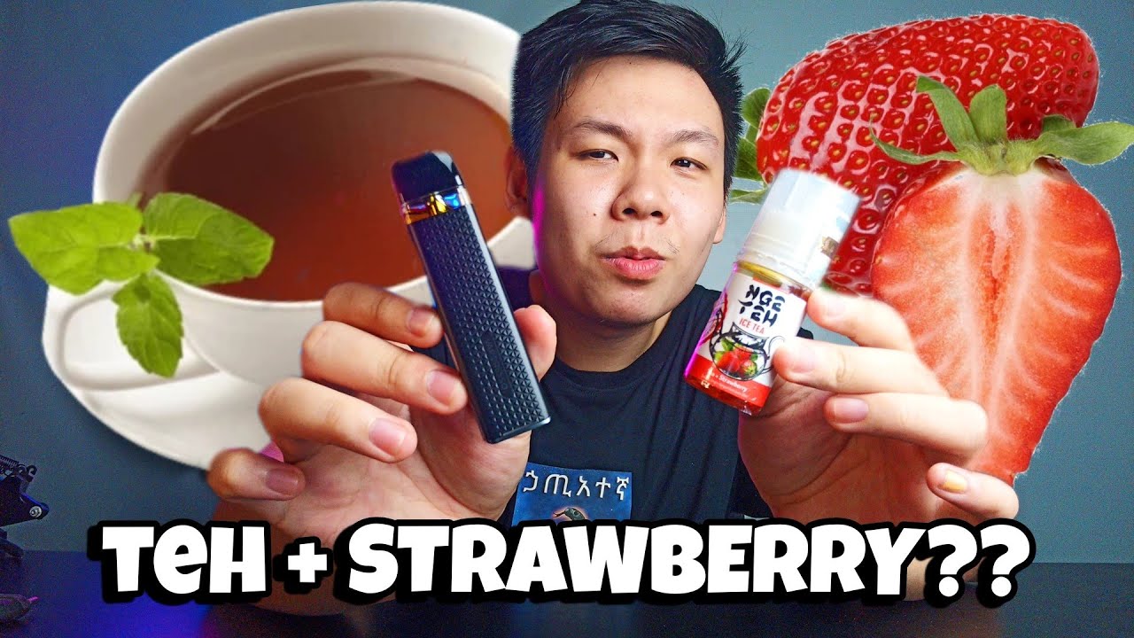 NGETEH ICE TEA STRAWBERRY || TH MANIS DINGIN MANTEB !!