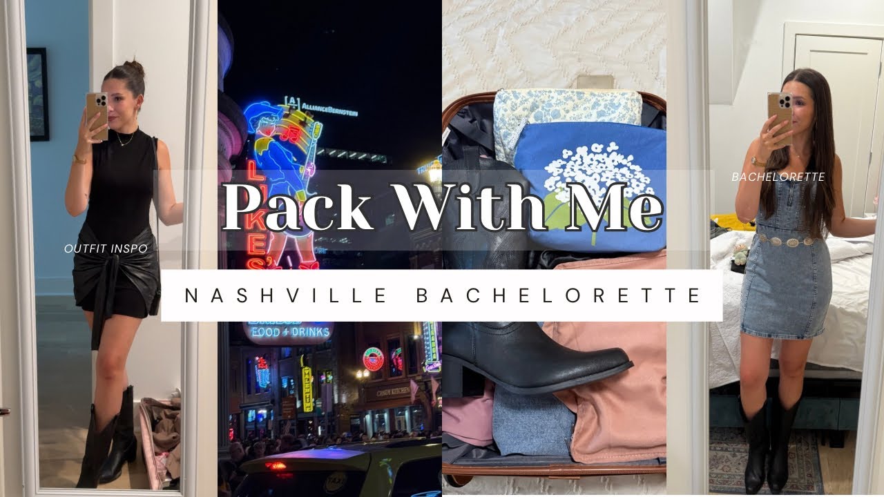 PACK WITH ME | 3 Day Bachelorette in Nashville 🤠