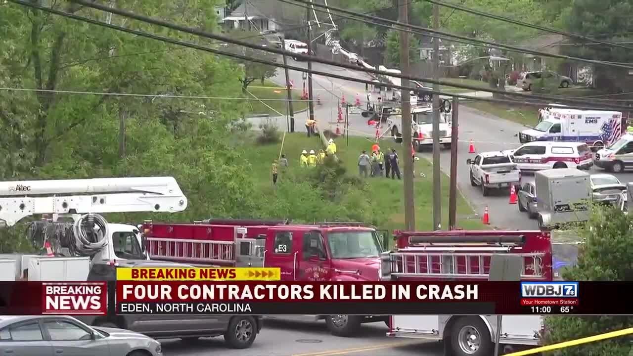 Four Killed in Utility Crash in Eden, NC