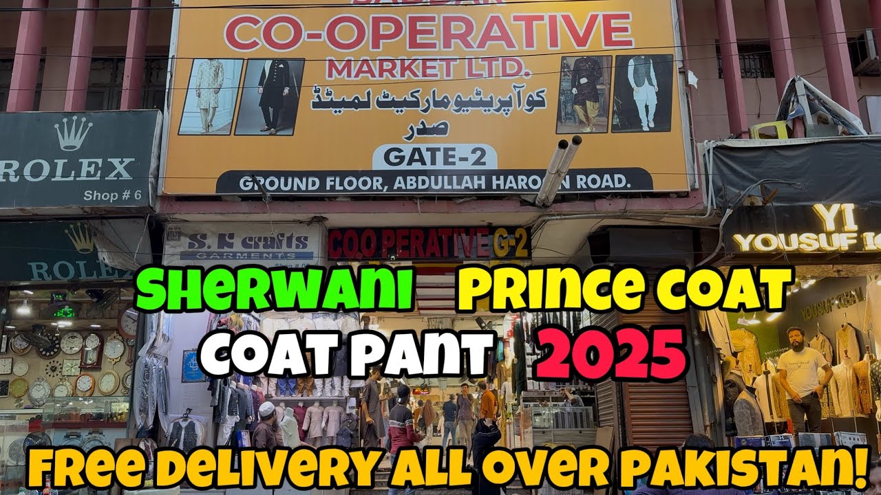 Sherwani & Prince Coat | Cooperative Market Saddar Karachi | Ibrahim Tiktoker ne bi Sherwani kharidi