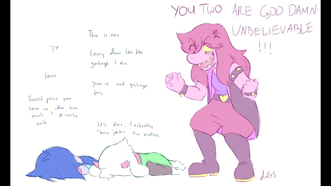 I made a bunch of deltarune comics, and we dubbed them