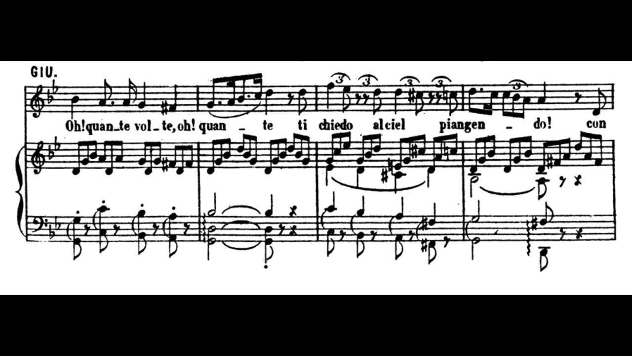 Eccomi in lieta vesta ~ Oh! Quante Volte (I Capuleti e i Montecchi - V. Bellini) Score Animation