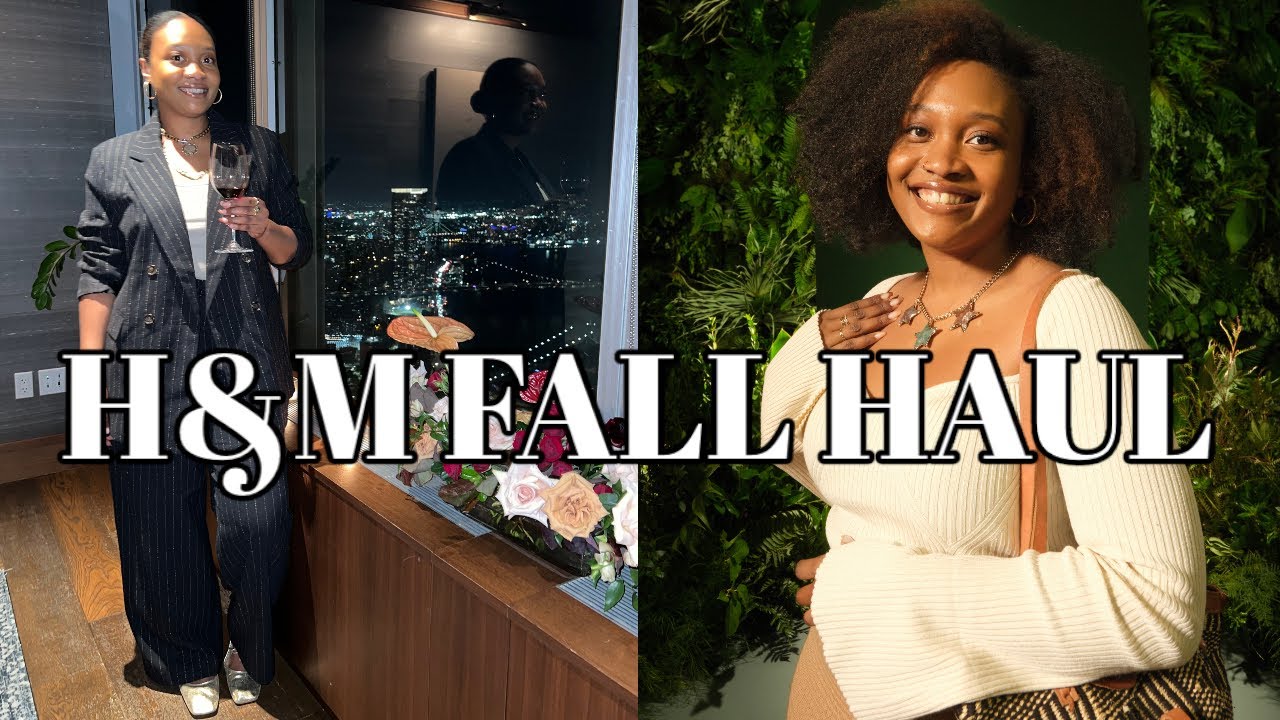 H&M FALL MINI HAUL | MIDSIZE FASHION try-on | New in trends | suit and knitwear