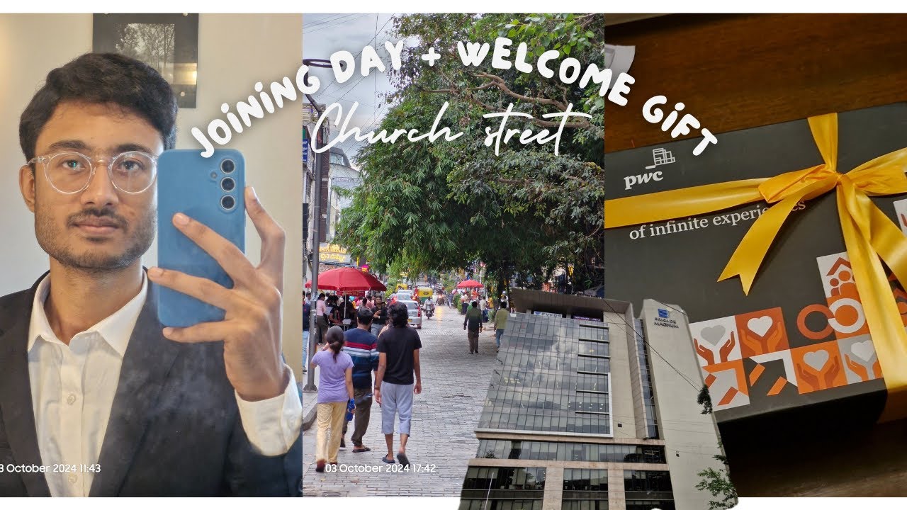 Church Street, Bangalore | Welcome gift unboxing | Joining day @PWC India