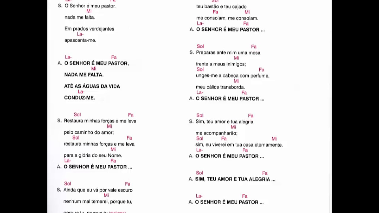 O senhor é meu pastor - Salmo 23 (22)