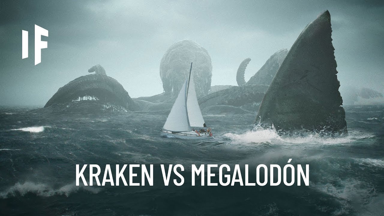 ¿Qué pasaría si un tiburón megalodón se enfrentara al kraken?