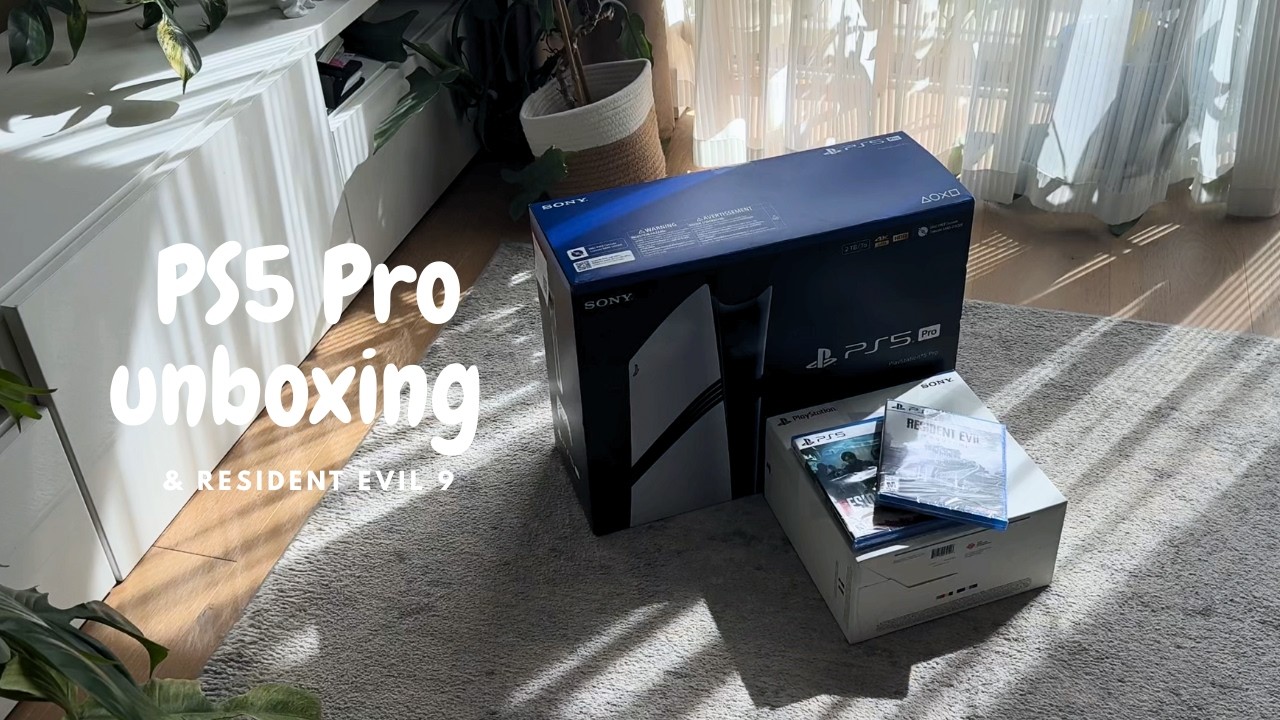 Unboxing the PS5 Pro + playing RE9