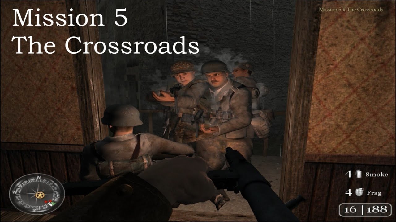 Call of Duty 2 Gameplay Walkthrough | American Campaign - Mission 5 The Crossroads