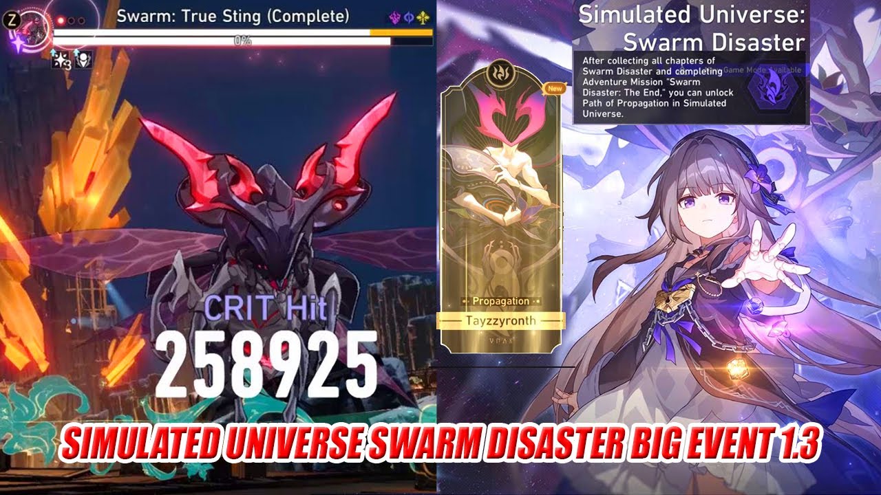 HSR Simulated Universe Swarm Disaster Big Event 1.3 - New Enemies & Propagation Aeon Tayzzyronth