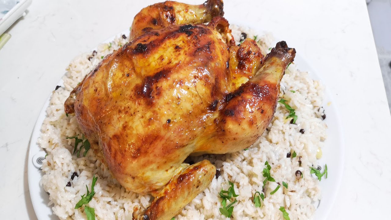 Fırında Bütün Tavuk + İç Pilav 😋 Yılbaşı İçin Şık ve Lezzetli Tarif