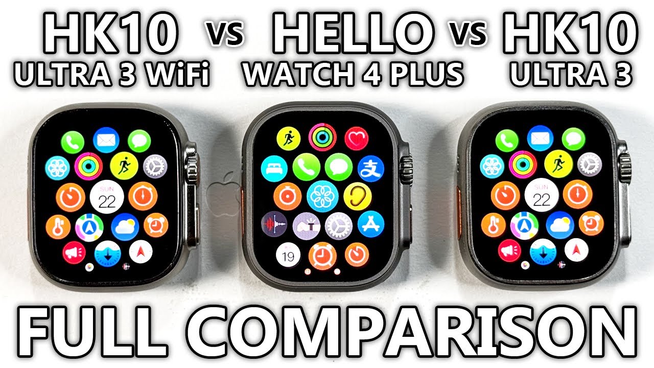 HK10 Ultra 3 WiFi vs Hello Watch 4 Plus vs HK10 Ultra 3 FULL COMPARISON! Best Sport SmartWatch!