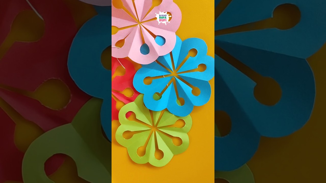 Ide HIASAN DINDING dari origami 🤩🌈