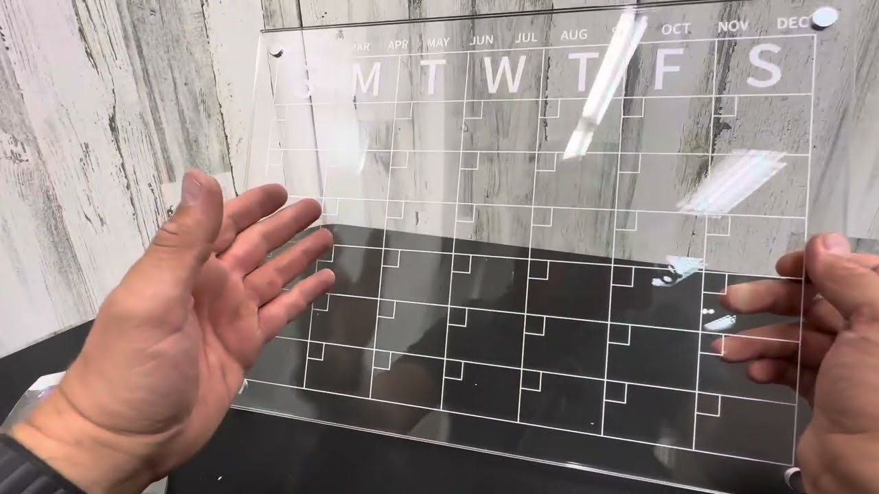 Glass Whiteboard Calendar Monthly Planner White Board Calendar Dry Erase Board Review