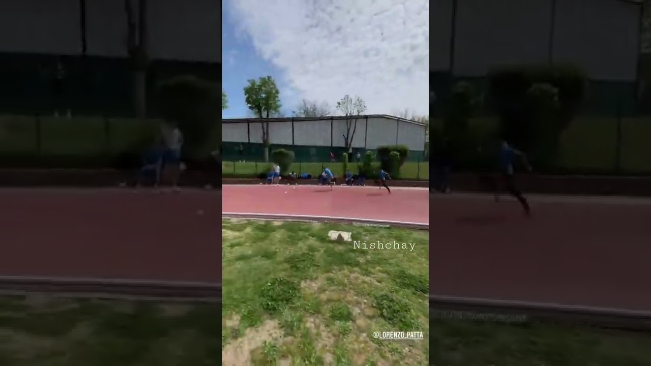 Relay practice with Lorenzo patta by Tokyo Olympic 2020 100m gold medalist 🥇 Marcell Jacobs 🇮🇹