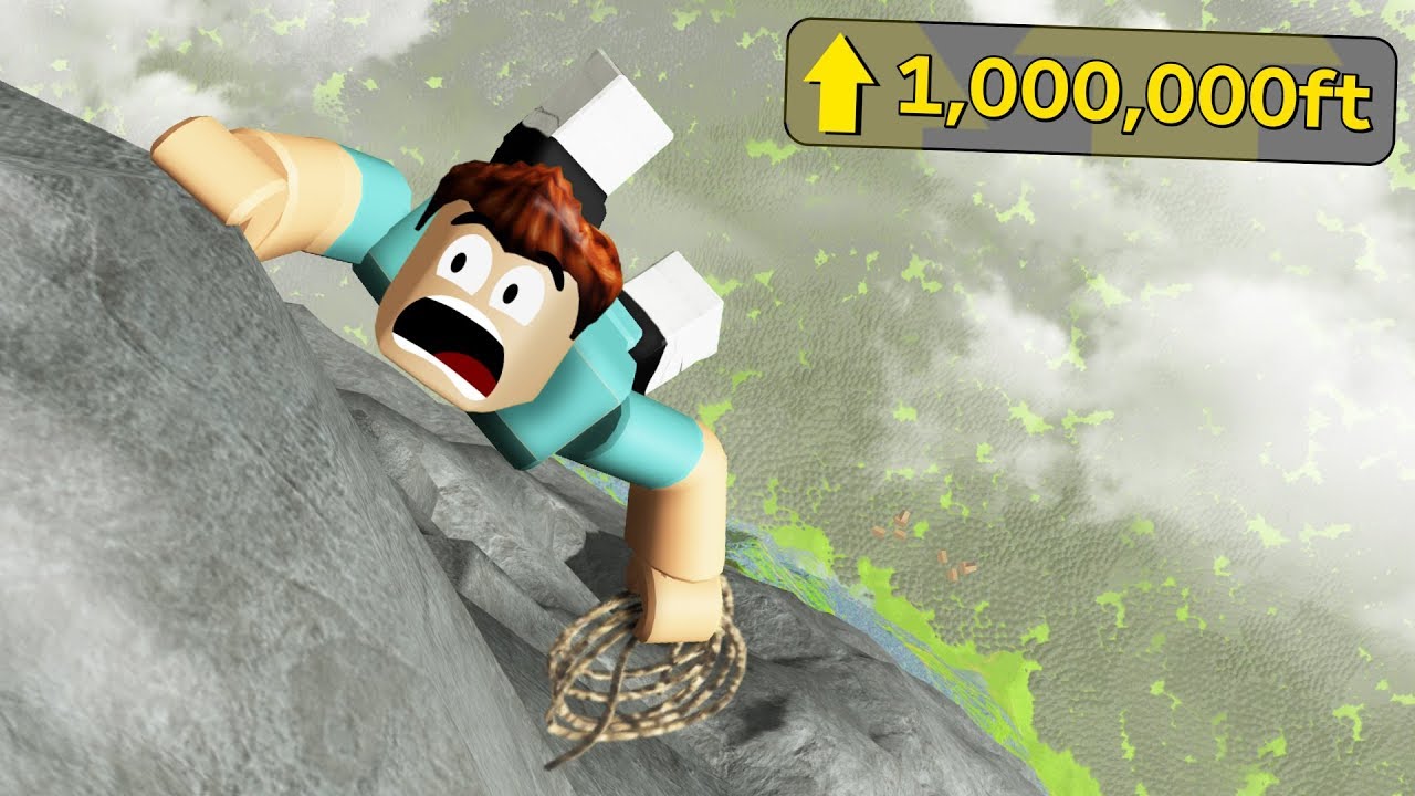 I climbed up a 1,000,000 foot cliff AND IT WAS TERRIFYING.. (Roblox)