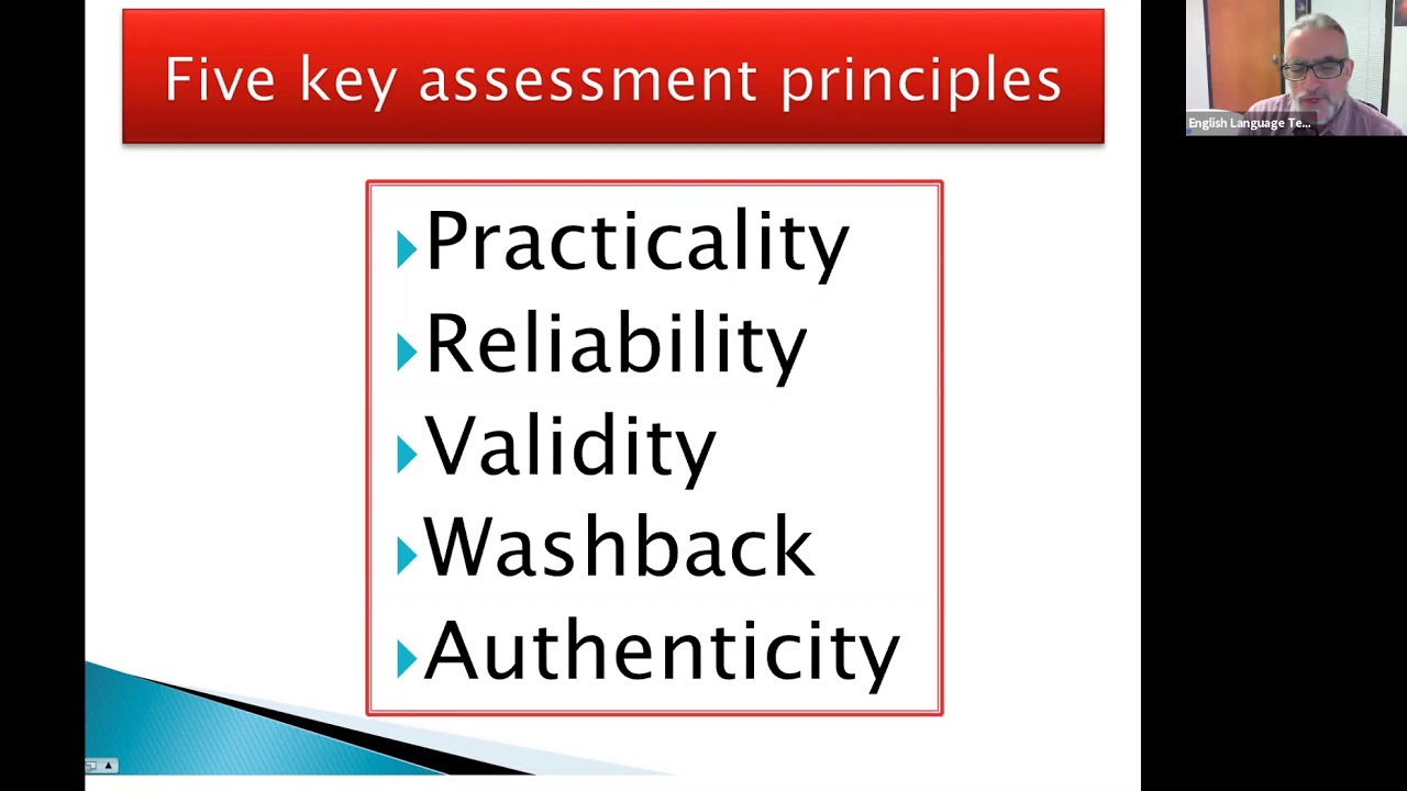 ELTSociety Webinar: Fundamental Assessment Principles, session i​
