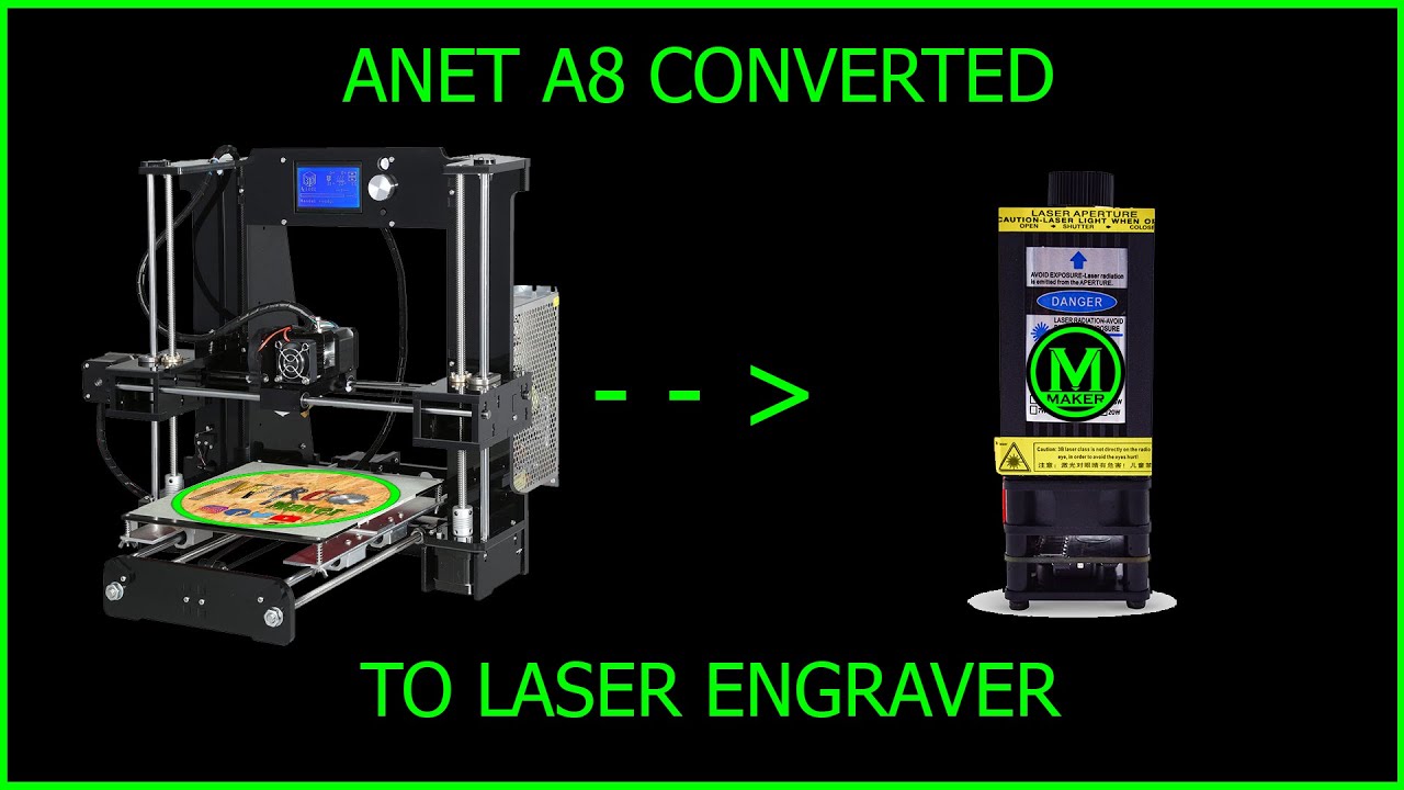 #laserengraver #AnetA8 - come trasformare una stampante FDM (Anet A8) in un laser engraver.