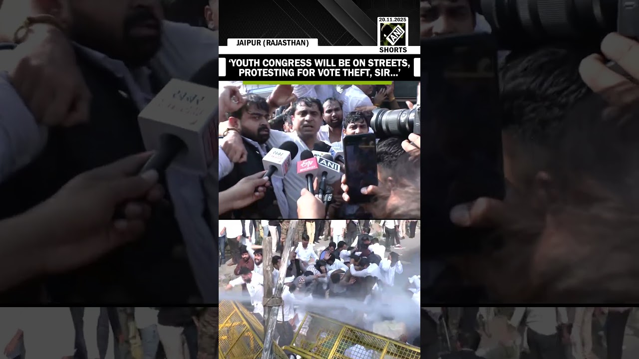 IYC workers protest outside CM's Jaipur residence over alleged vote theft, SIR and unemployment