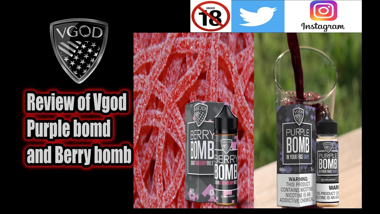 Eliquid Review of Vgod Berry bomb and Purple bomb