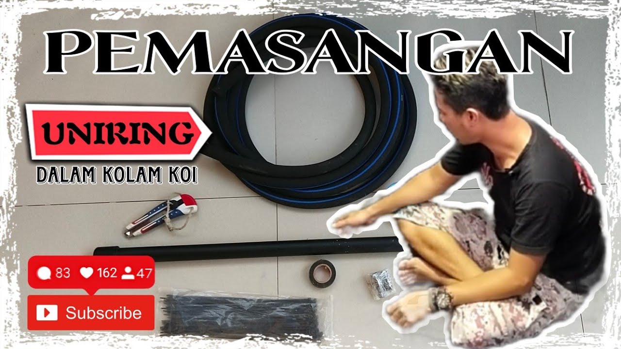 KOI POND || Cara Mudah Pemasangan Selang Uniring Pada Kolam Koi Minimalis || #kolamkoiminimalis
