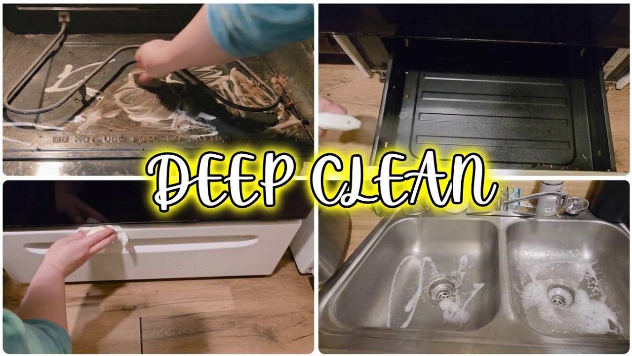 Kitchen Deep Cleaning| Satisfying Clean With Me