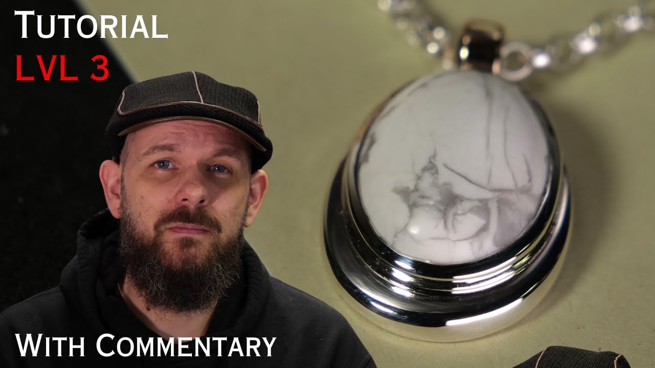 How to make a stone setting for a Howlite gem.