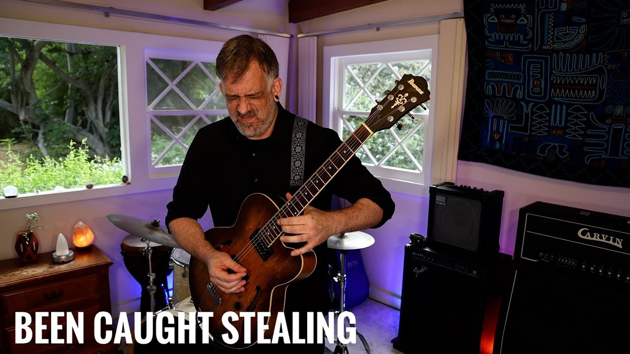 BEEN CAUGHT STEALING by Jane's Addiction - Guitar Melody Cover by Adam howe