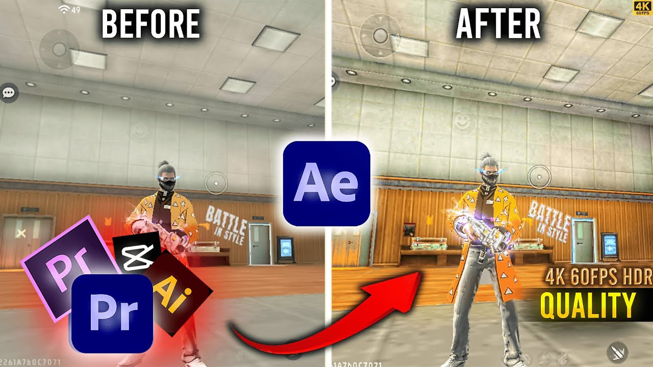 Tutorial 4K HDR Quality! | Adobe After Effects | Free Fire🍷☠️