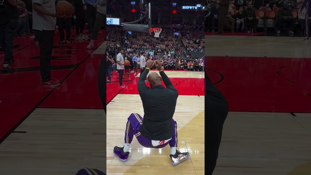LeBron with the pregame shenanigans #lakers