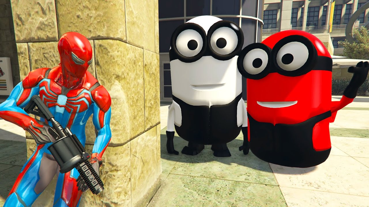GTA 5 Funny Spiderman vs Minion Fail Ragdoll Eps.3