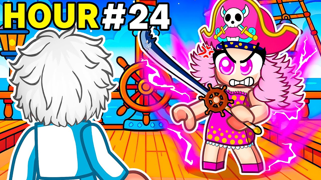 I Survived 24 HOURS in Roblox Blox Fruits!