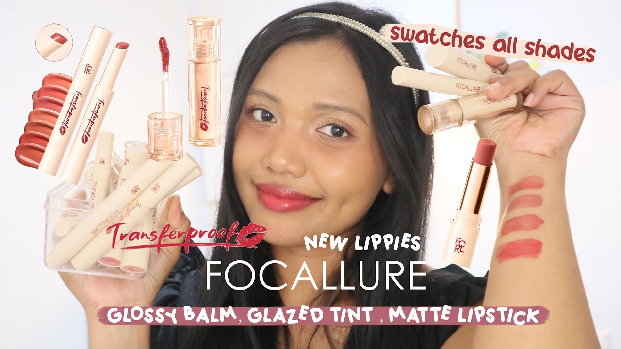 Lippies Baru FOCALLURE GLOSSY BALM, GLAZED SHINE LIP TINT, & MATTE LIPSTICK di Kulit Sawo Matang