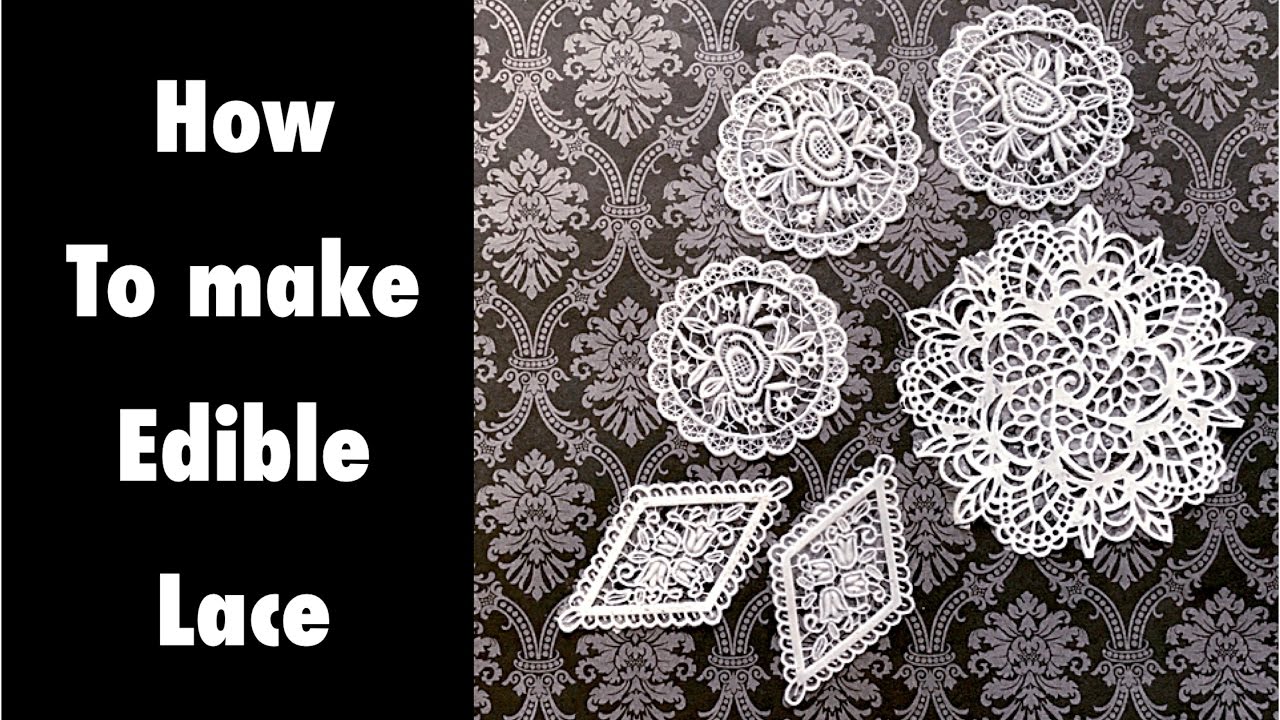 How to make edible lace with 3 ingredients.🌸