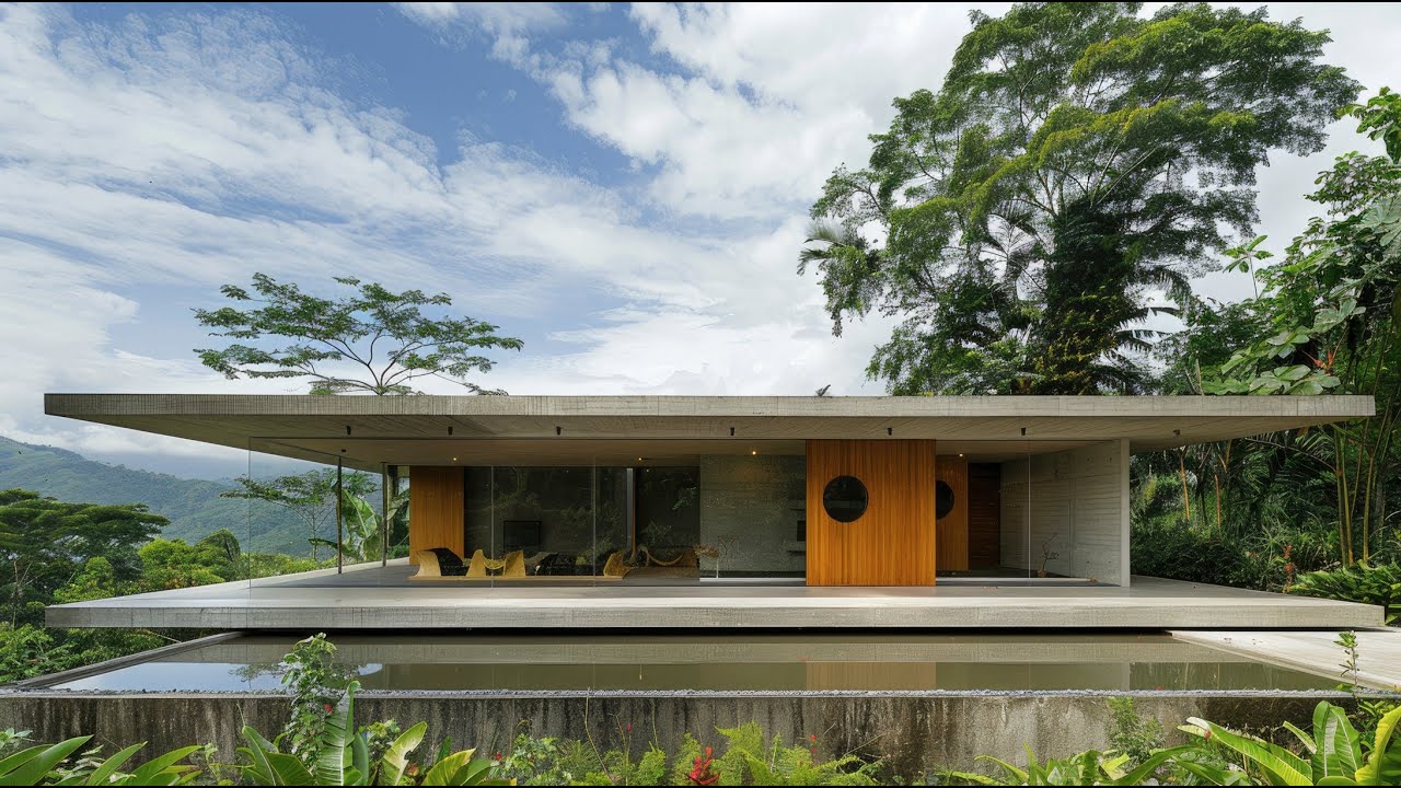 Modern One-Story Concrete Houses with Timeless Design