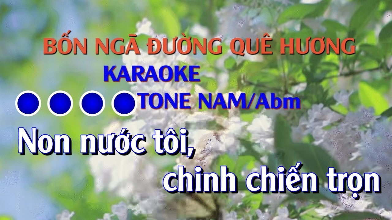 Bốn Ngả Đường Quê TONE NAM Nhạc Sống Beat Chuẩn Abm @VĂN QUỐC KARAOKE