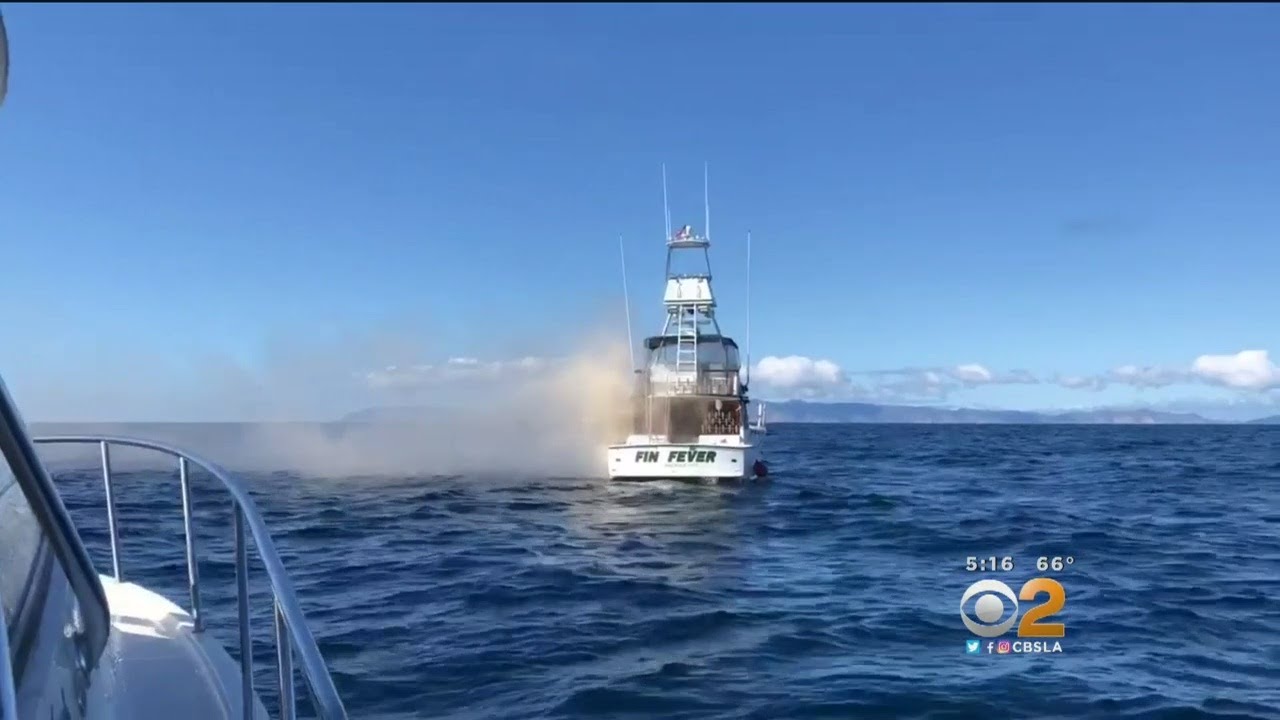 Fishing Boat Catches Fire Off Port Of LA