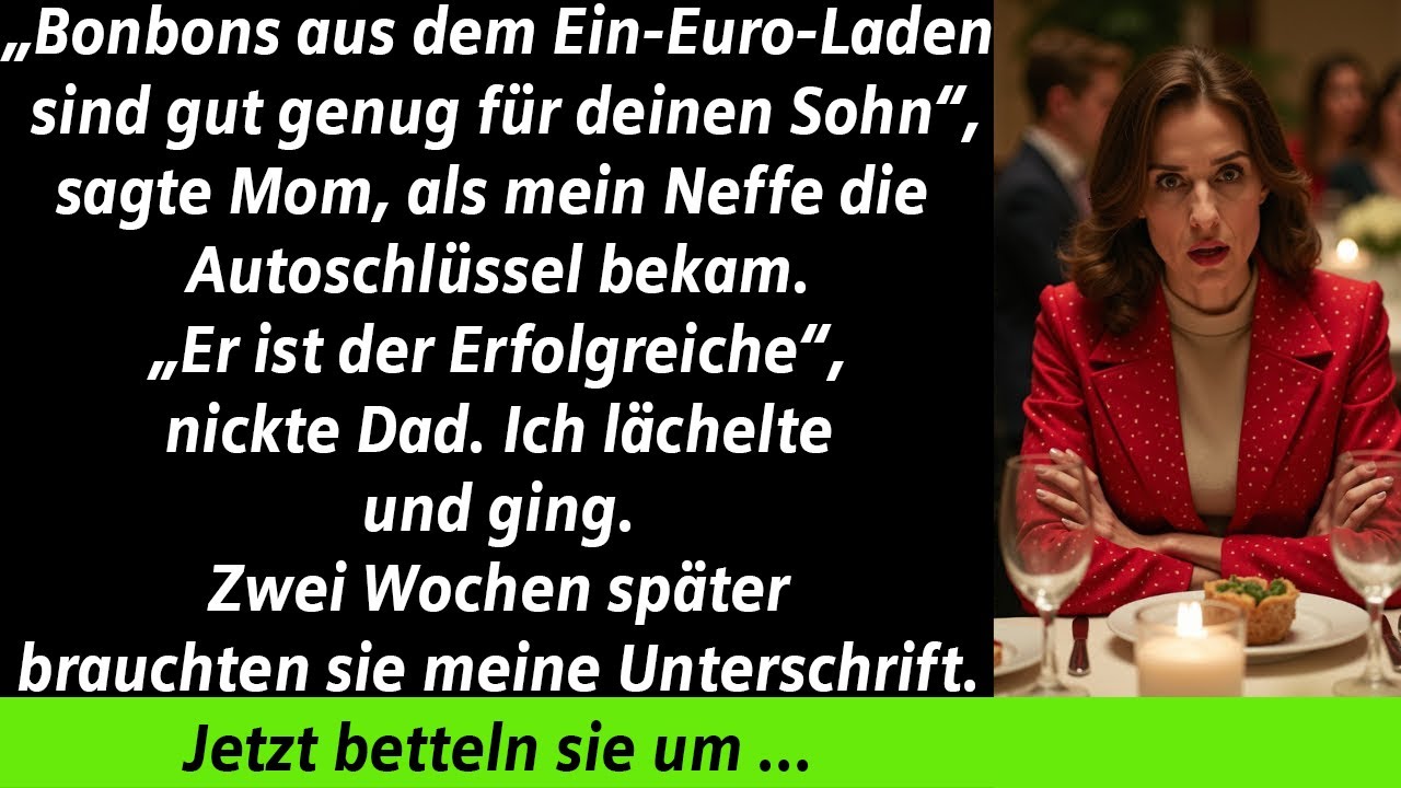 MEINE ELTERN GABEN MEINEM SOHN BILLIGSÜSSIGKEITEN, SEIN COUSIN BEKAM EIN AUTO — BIS