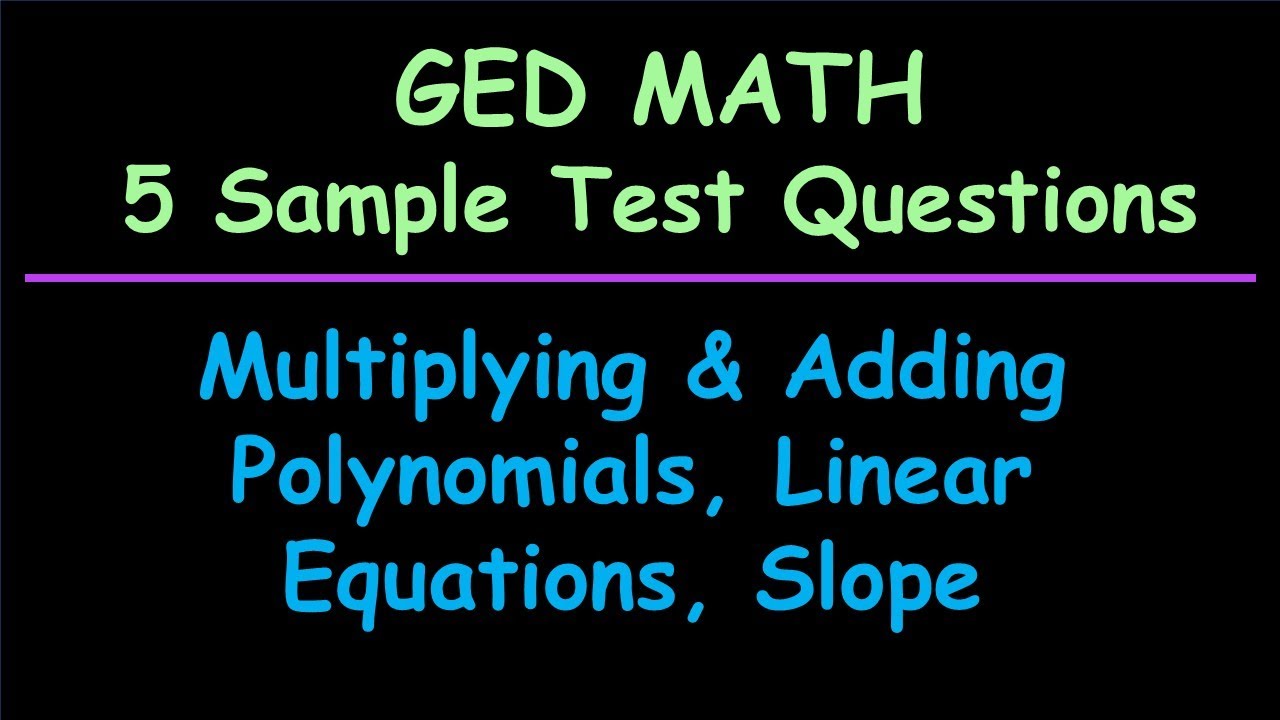 GED Math: 5 примеров тестовых вопросов